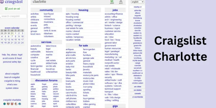 Craigslist Charlotte Jobs, for Sale, Services