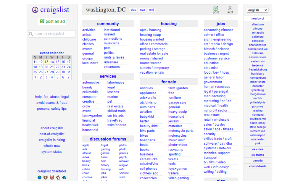 Craigslist DC